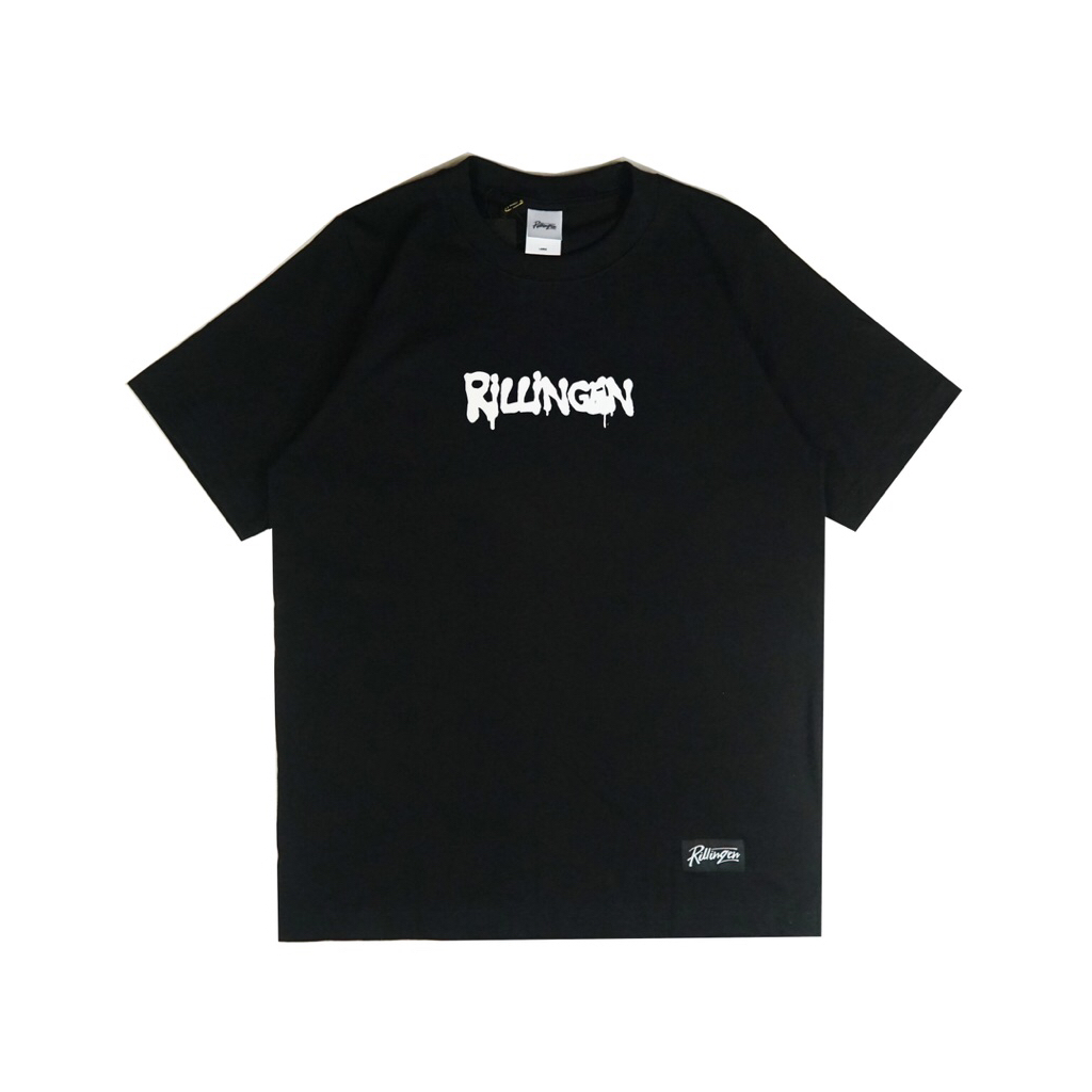RILLINGEN | Reguler Tshirt BLAZED Black - kaos hitam pria reguler distro original