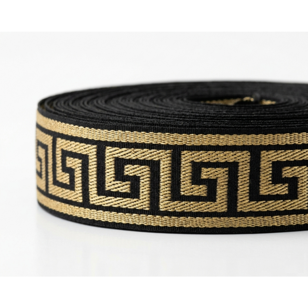 Renda versace / Pita Hitam Emas / Renda India / Pita India / Renda Dubai / Renda Dayak / Bahan Baju 