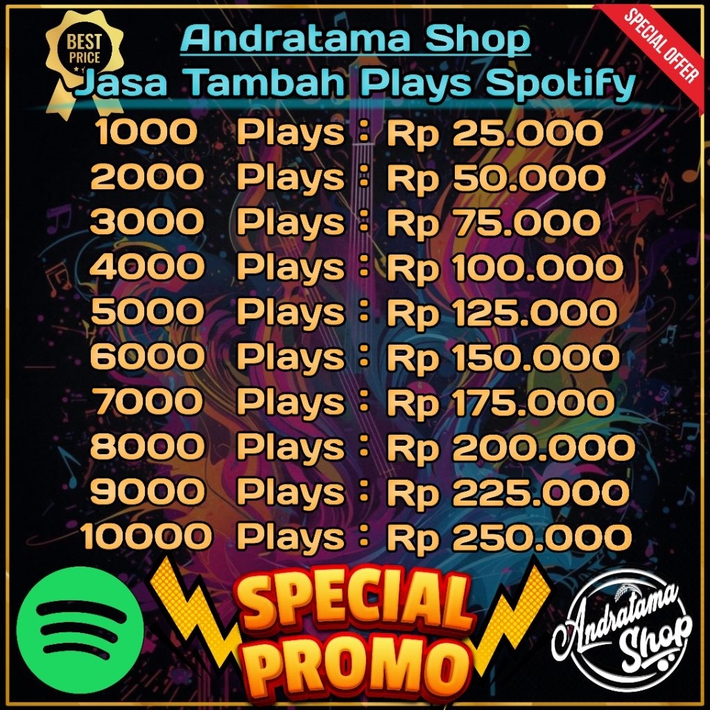 1000 PLAYS SPOTIFY / STREAM SPOTIFY | JASA TAMBAH PLAYS SPOTIFY
