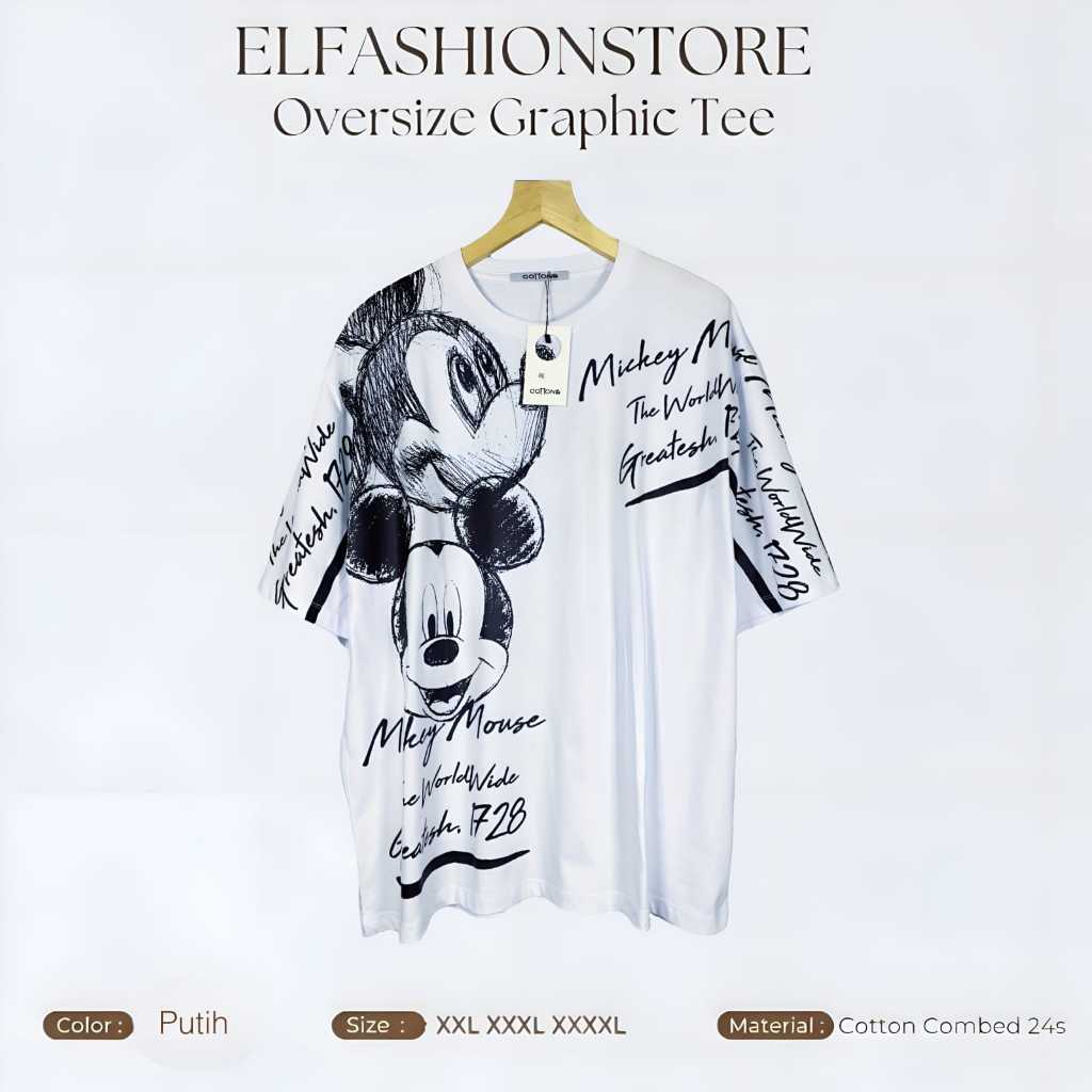 Kaos Oversized Wanita Ukuran Jumbo Baju Oversize Ld 120 Ld 130 Ld 140