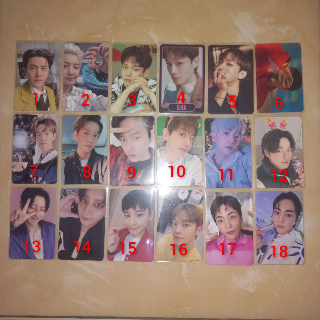 [Wajib Min take 2] Clearence Sell Official Photocard Sehun Jas Kuning Sc WAL Chen Cream Soda Baekhyu
