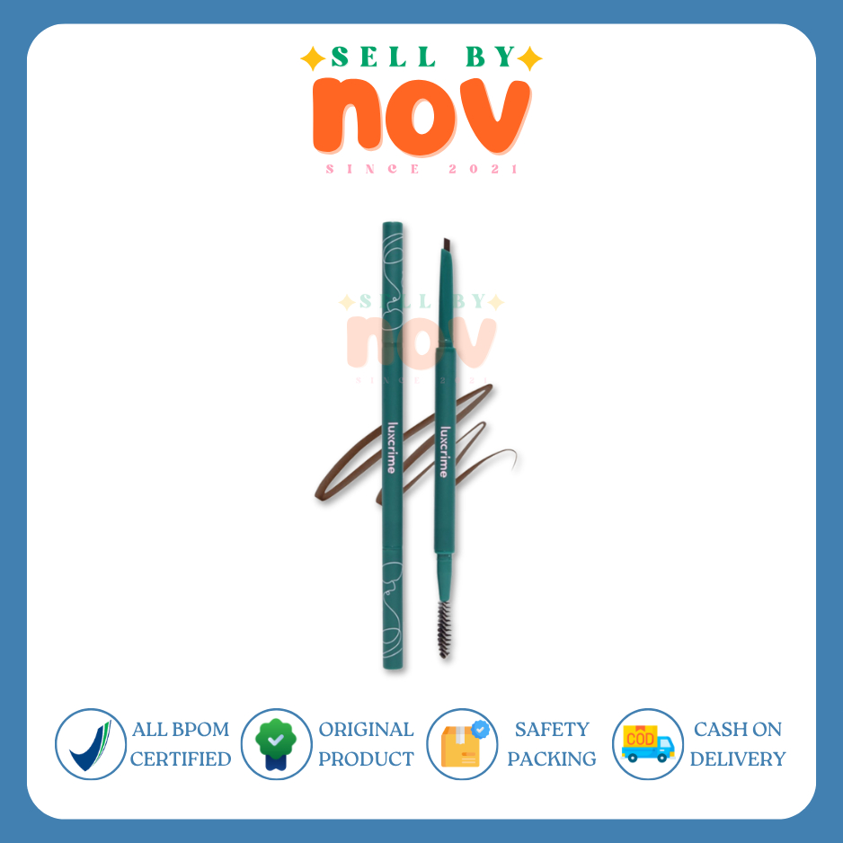 Luxcrime slim triangle precision brow pencil - Dark Brown