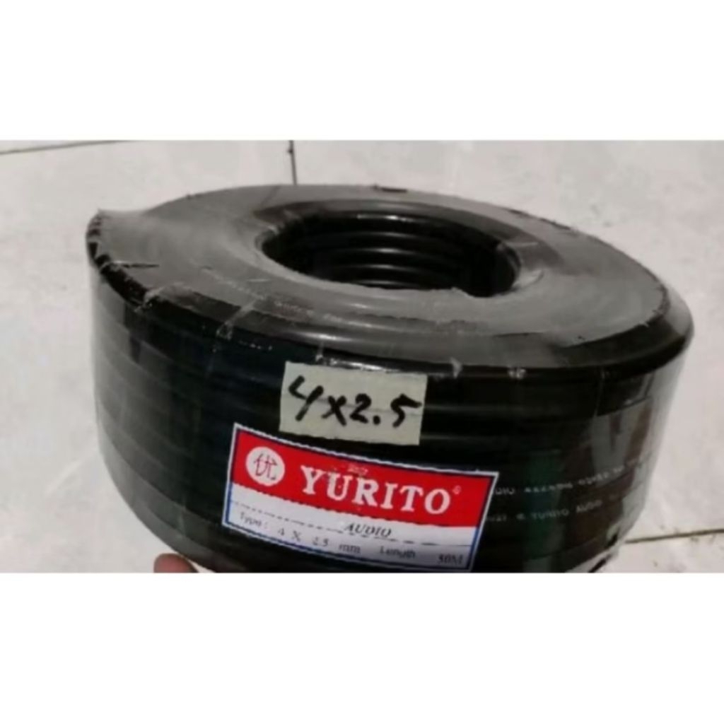 kabel yurito audio 4 x 2,5 4 x 2 5 meteran permater spiker speaker 4 x 2 5 original KABEL SPEAKER 4X