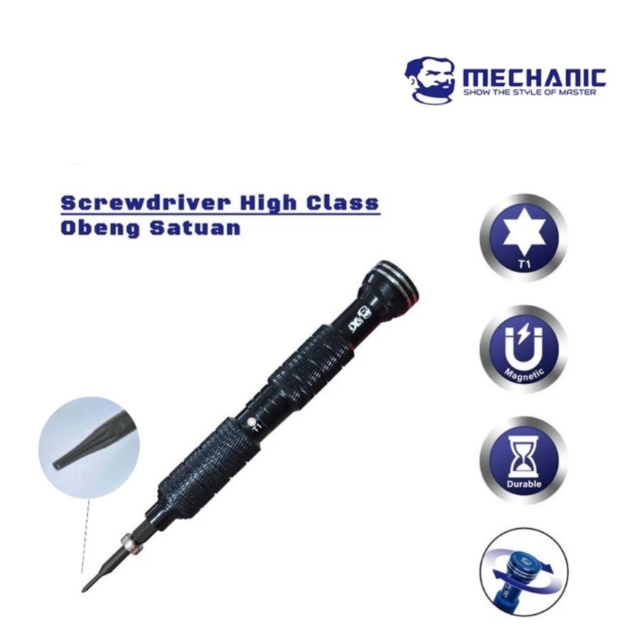 MECHANIC IX8 T6/T1/T2/+1.2/+2.5 OBENG SATUAN HIGH CLASS - SCREWDRIVER MULTIFUNGSI ORIGINAL