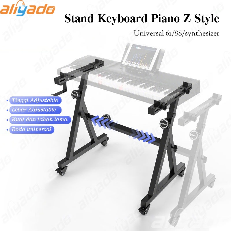 Stand Keyboard Elektronik Model Z / U Adjustable Stand Piano Universal Rangka Piano Rangka Keyboard 