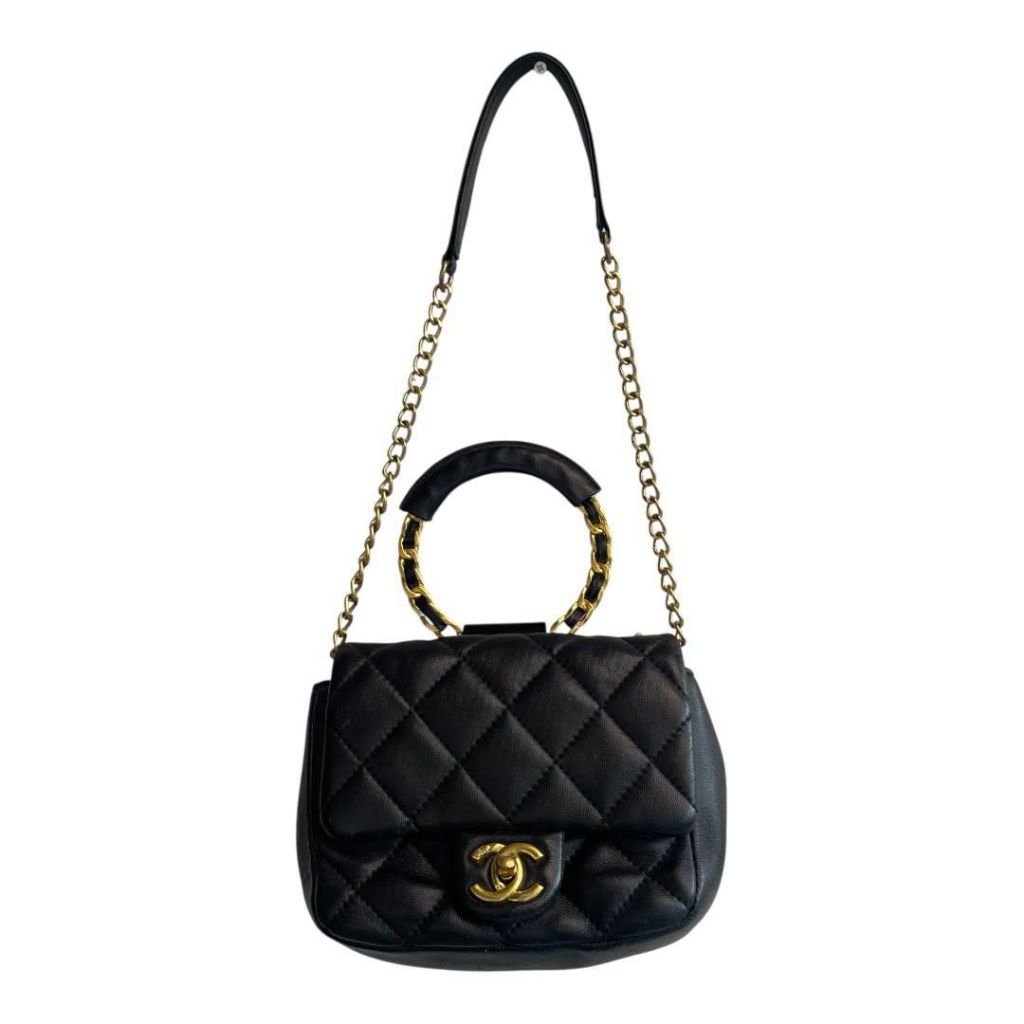 tas chanel vintage quilted in the loop crossbody bag