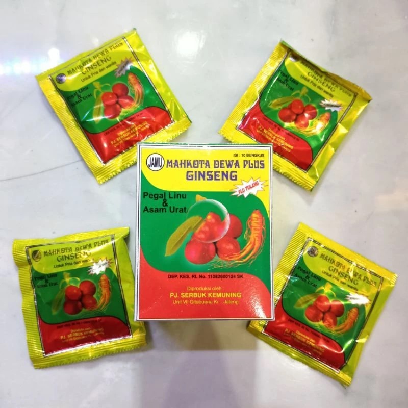 PROMO Jamu Asam Urat Mahkota Dewa Plus Ginseng Jamu Sakit Badan
