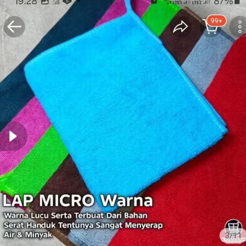 Handuk muka kecil Sapu Tangan Handuk ukuran 30x30 premuim