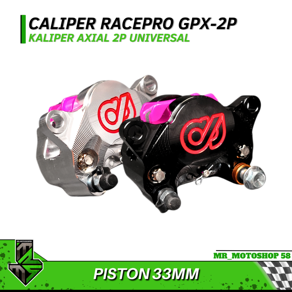 KALIPER RACEPRO 2 PISTON GPX KALIPER KANAN 2 PISTON KALIPER DEPAN BELAKANG 2 PISTON KALIPER RACEPRO