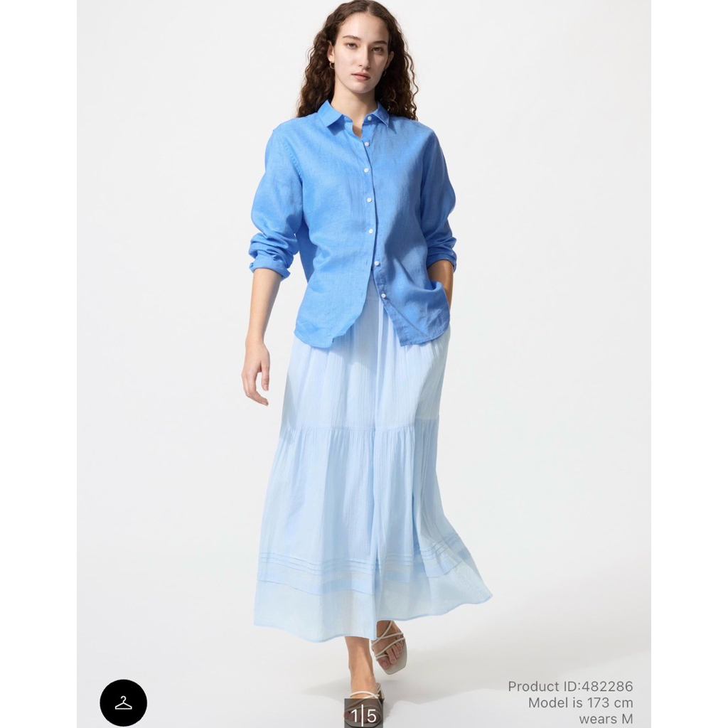 Women Tiered Maxi Skirt Rok Wanita Jastip UNIQLO