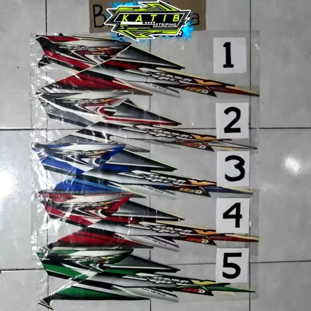 STRIPING SUPRA X 125 2006 LENGKAP FULLSET ORIGINAL LOOK - STIKER SUPRA X 125 2006 LENGKAP FULL BODY
