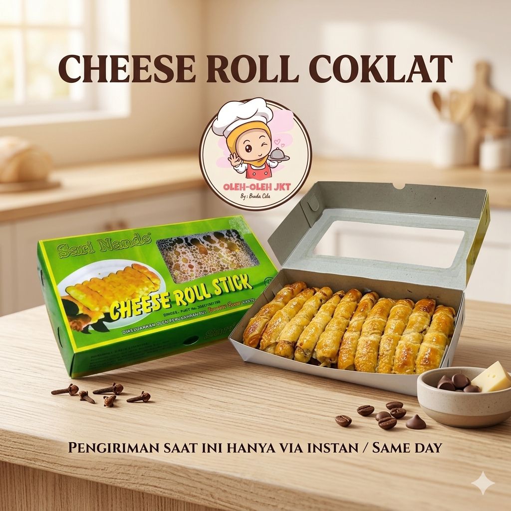 Cheese Roll Coklat / Cheese Roll Stick Double Cola / Chocolate Roll Stick
