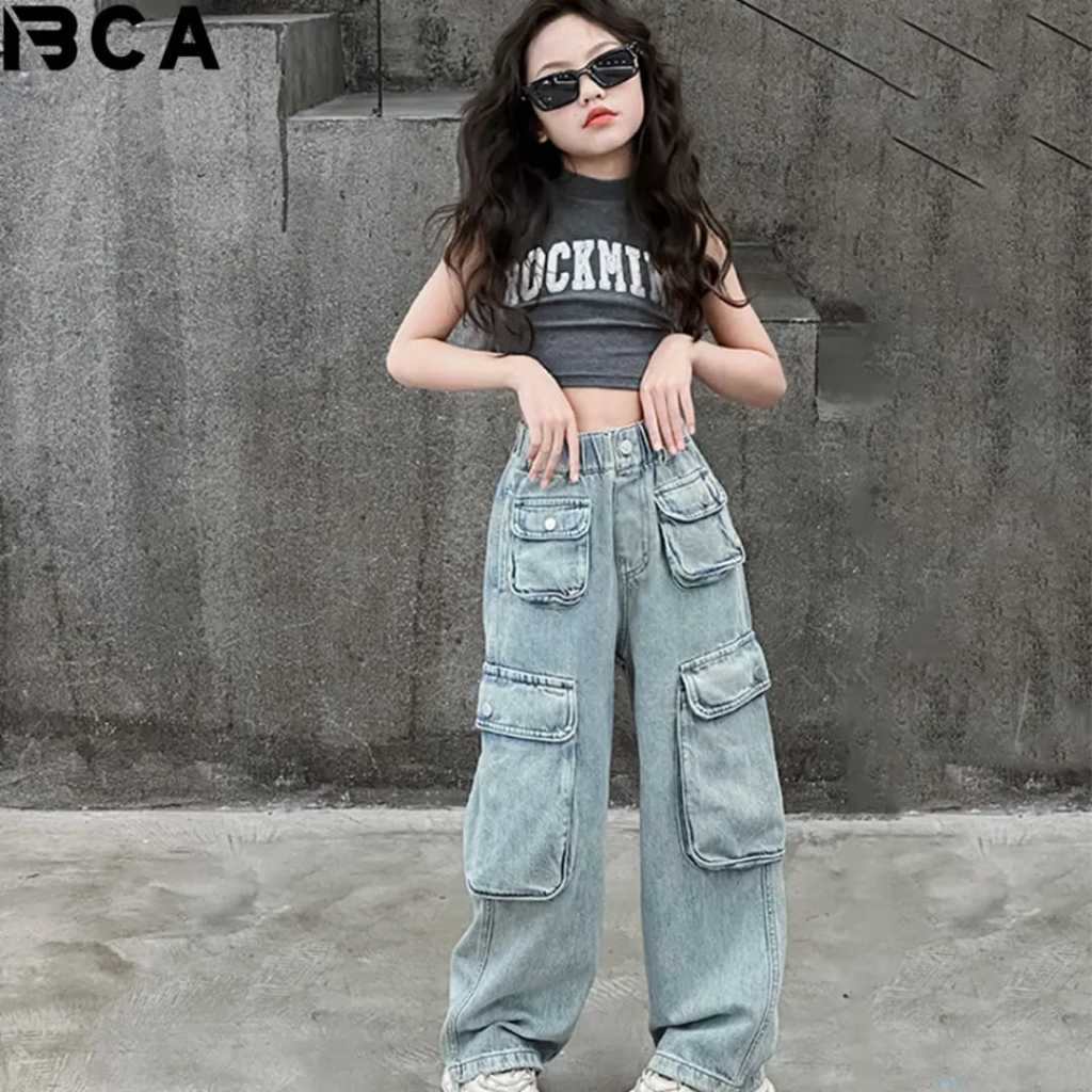 BF KOREA KIDS / CELANA BOYFRIEND ANAK-ANAK USIA 7-12 TAHUN CELANA JEANS ANAK PEREMPUAN