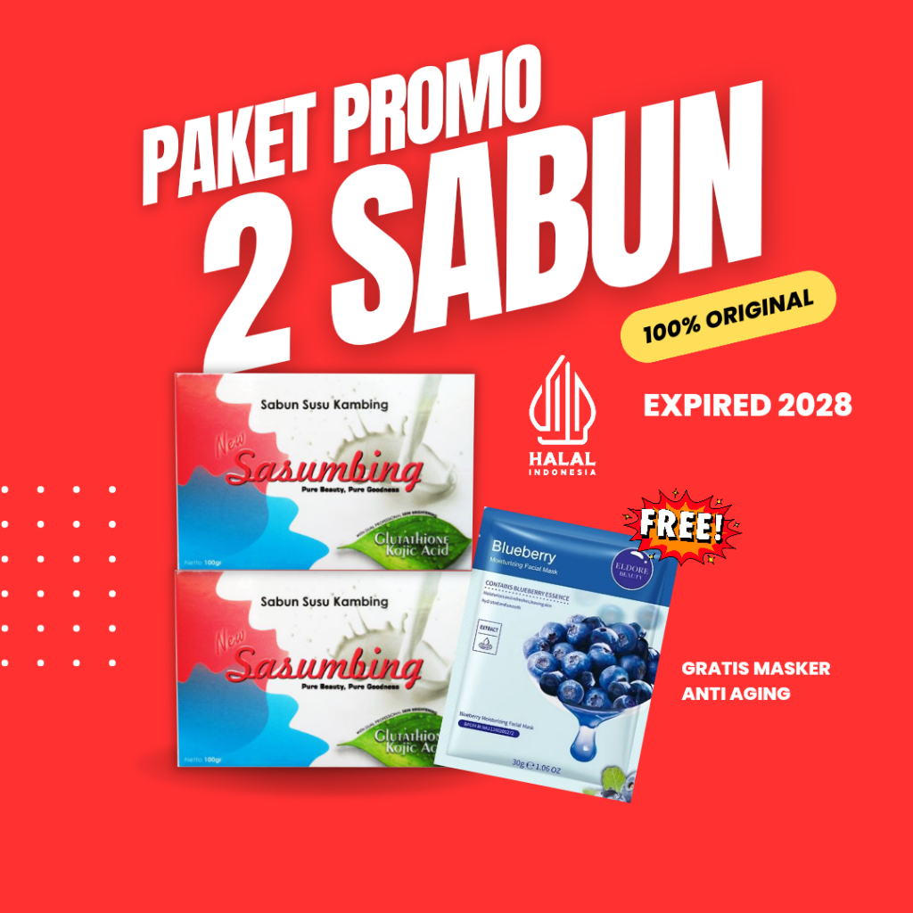 [DAPET 2] SABUN NEW SASUMBING ORI SUSU KAMBING Free Masker