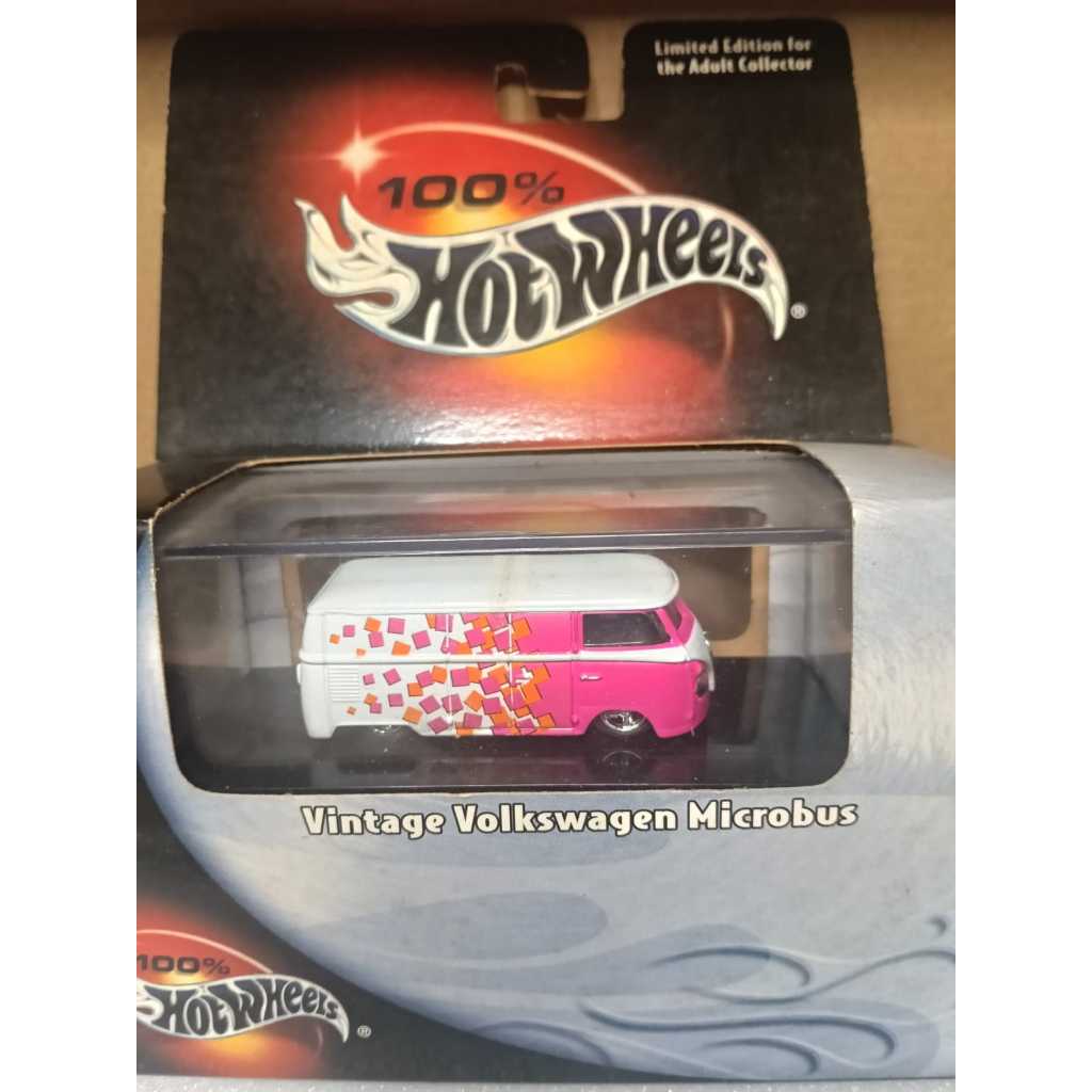 100% Hot Wheels Vintage Volkswagen VW Microbus Pink White