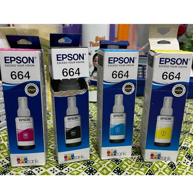 Preloved tinta printer epson 664 ORIGINAL 100% (beli ofline)