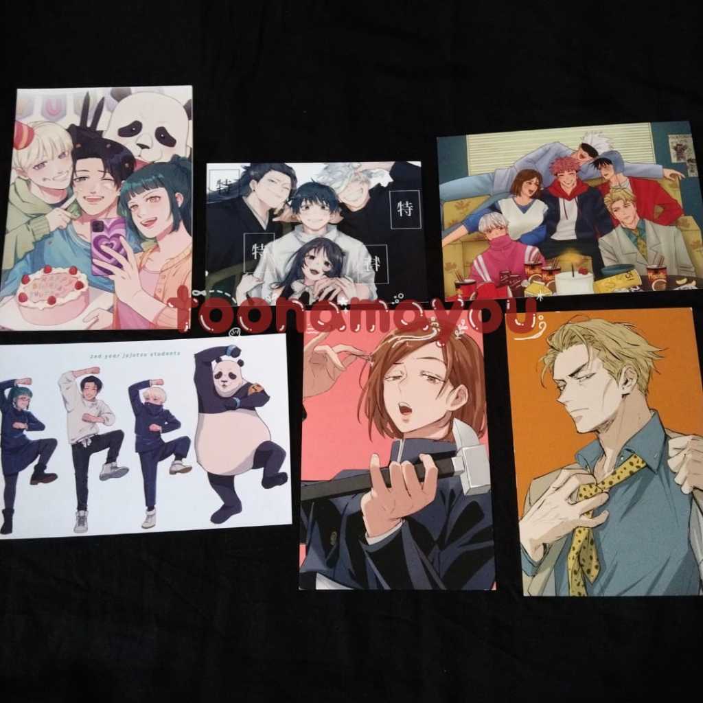 Artprint Fanmerch Jujutsu Kaisen JJK 0 Yuuta Yuuji Megumi Toge Nobara Maki Nanami Gojo Panda