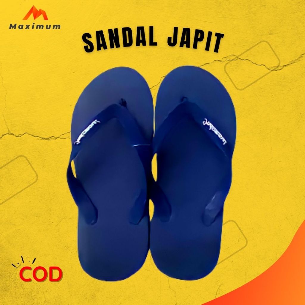 Sandal Jepit Karet Rubber Pria Kekinian/Sendal Japit Karet Casual Polos/Sandal Jepit Indomaret