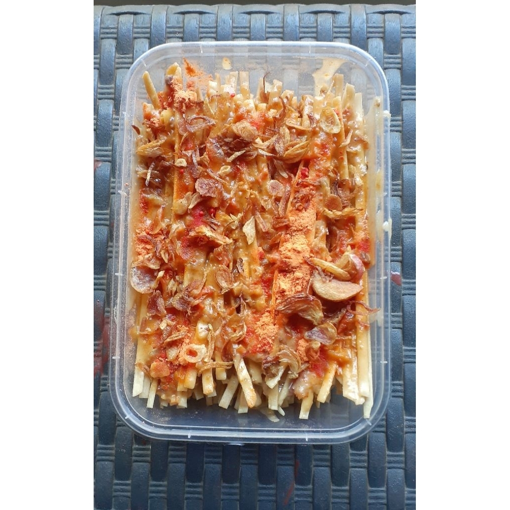 Mie Lidi gepeng besar bumbu basah glabet
