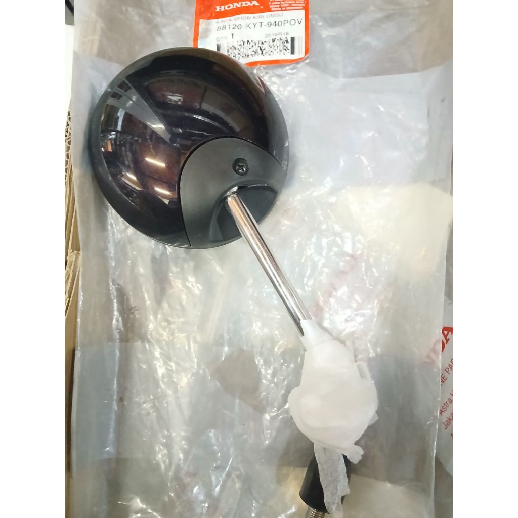KACA SPION HONDA SCOOPY KARBU SCOOPY Fi POV HITAM KEUNGUAN ORIGINAL AHM