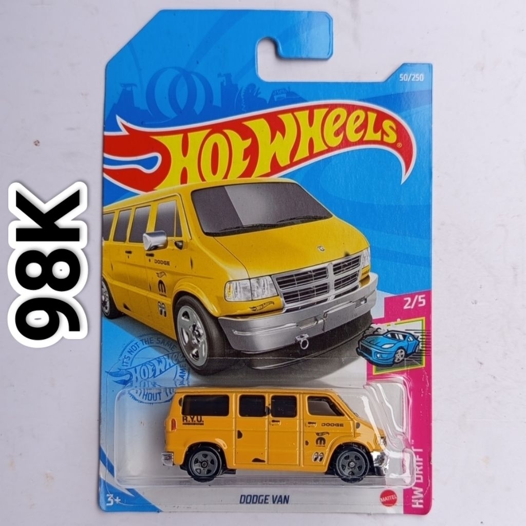 Hot Wheels Dodge Van Kuning Mooneyes