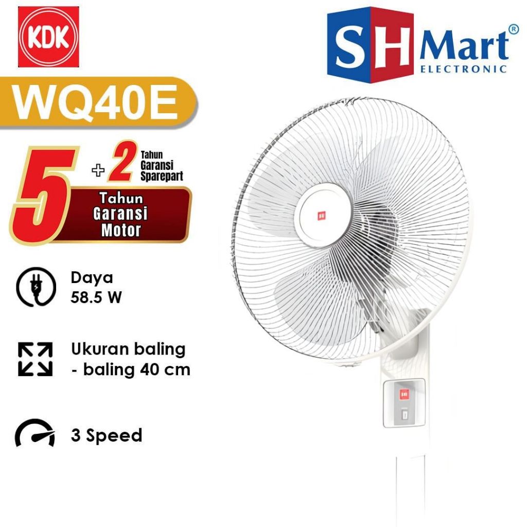 KIPAS ANGIN DINDING KDK WQ-40E WALL FAN KDK WQ40E GARANSI RESMI