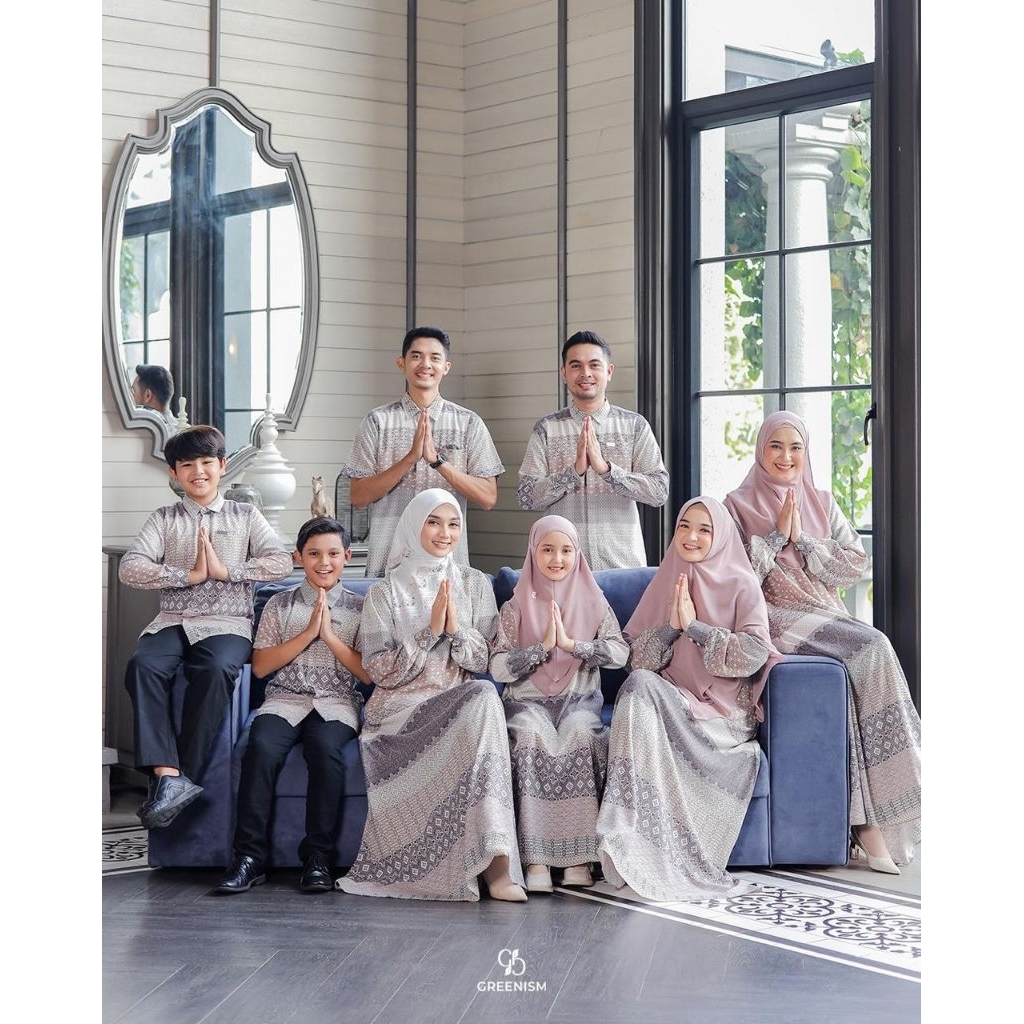 GREENISM - MAUVE - SARIMBIT RASYA RASYI BY GREENISM - FAMILY SET COUPLE MUSLIM - SARIMBIT GREENISM T