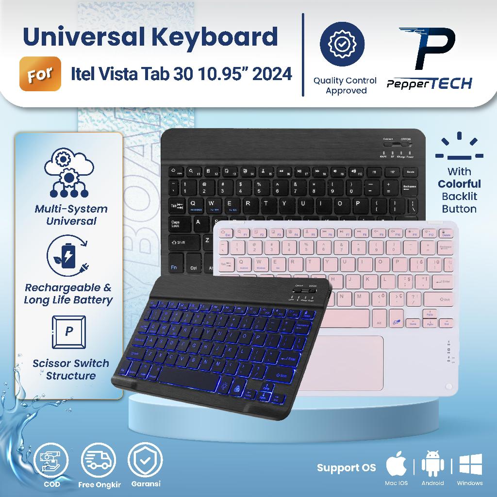 Peppertech Keyboard Bluetooth For Itel Vista Tab 30 Pro 13 Inch Itel Vista Tab 30 11 Inch 2024 Smart