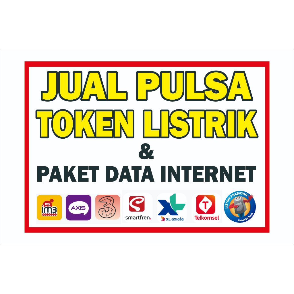 Spanduk Jual Pulsa l Banner Jual Pulsa & Token Listrik