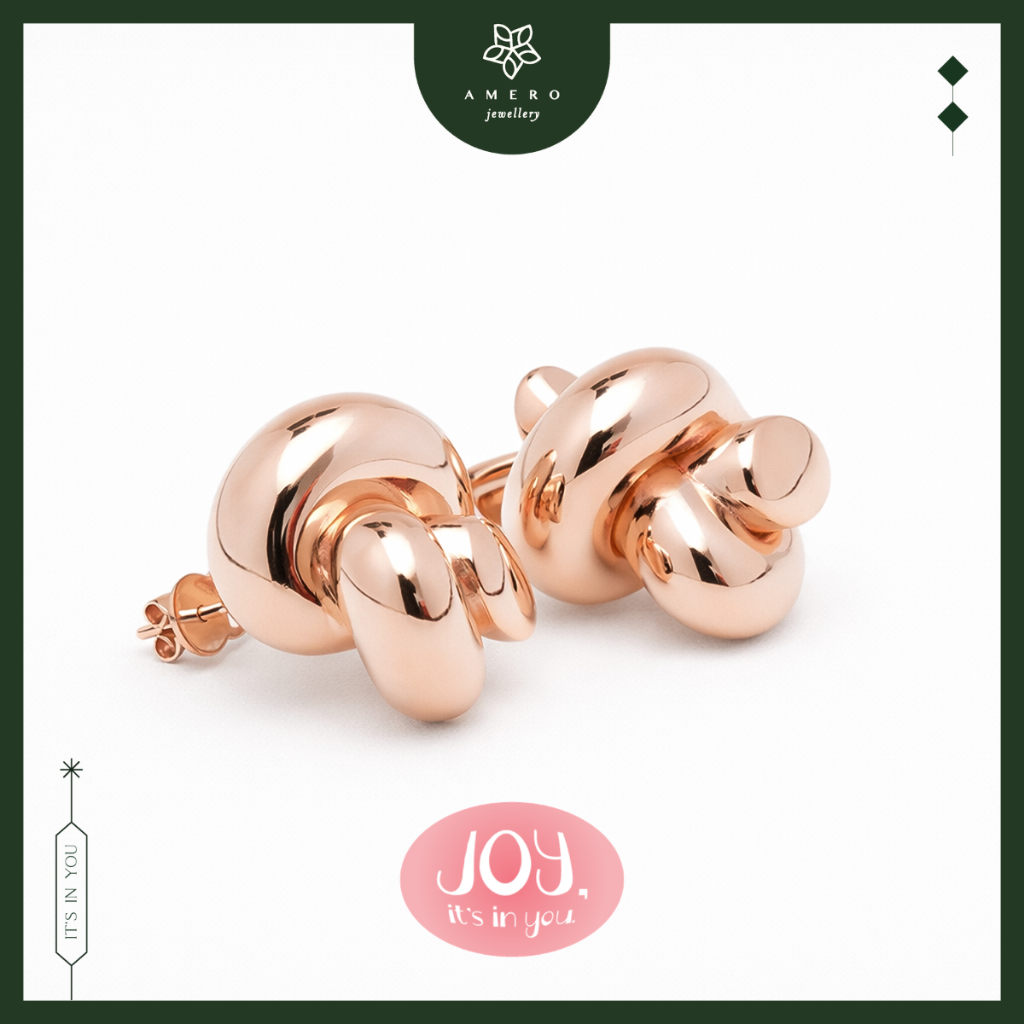 Anting Emas Rose Gold 17K Olegro OE-82 Amero Jewellery
