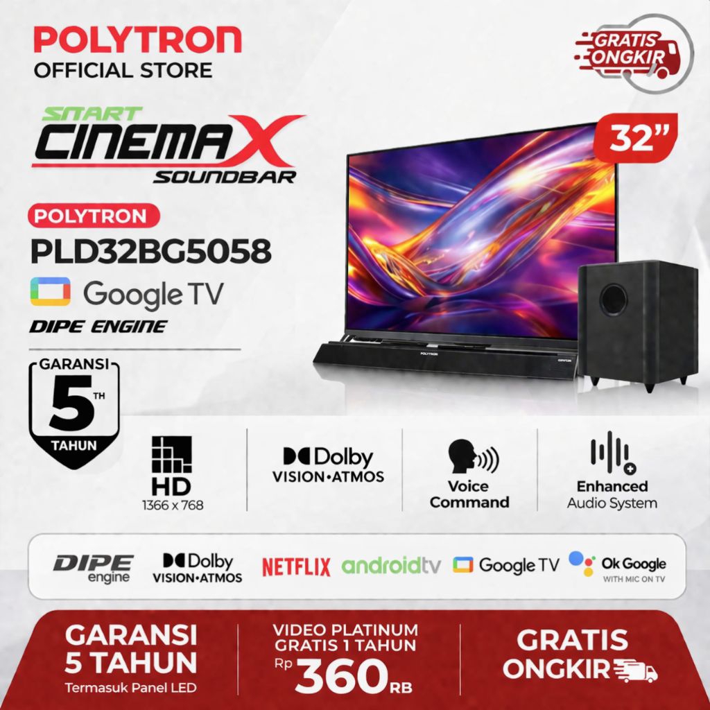 televisi POLYTRON PLD-32BG5058