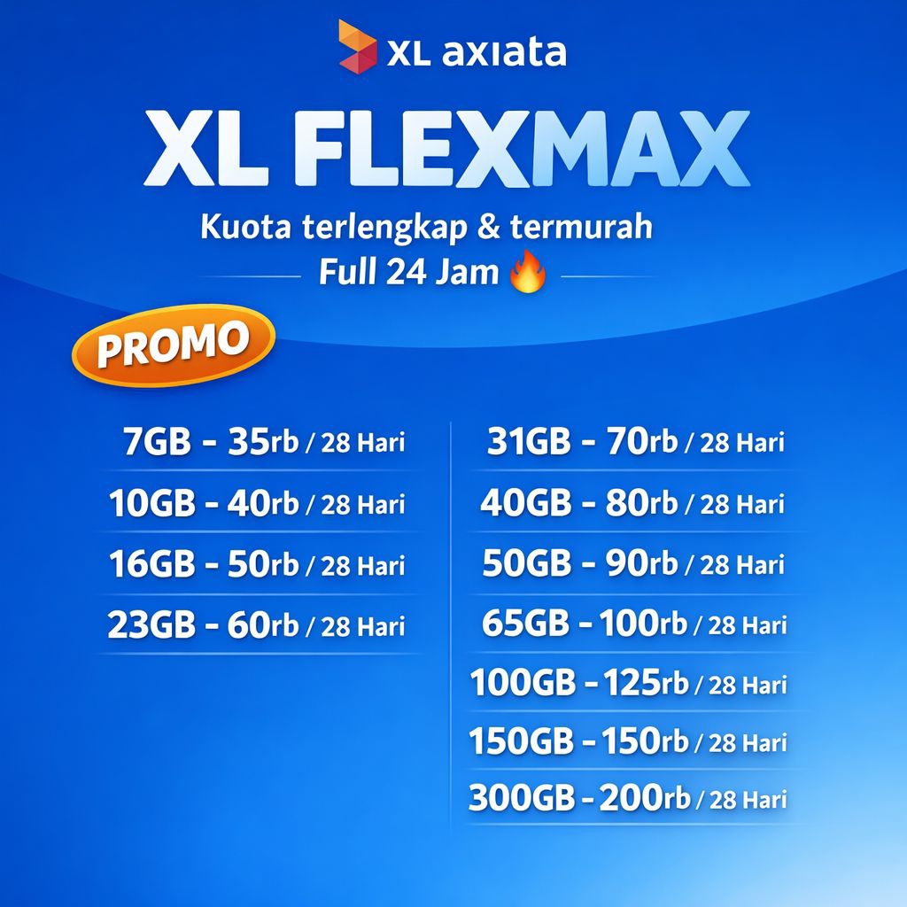 Promo Kouta FLEXMAX XL Bulanan termurah