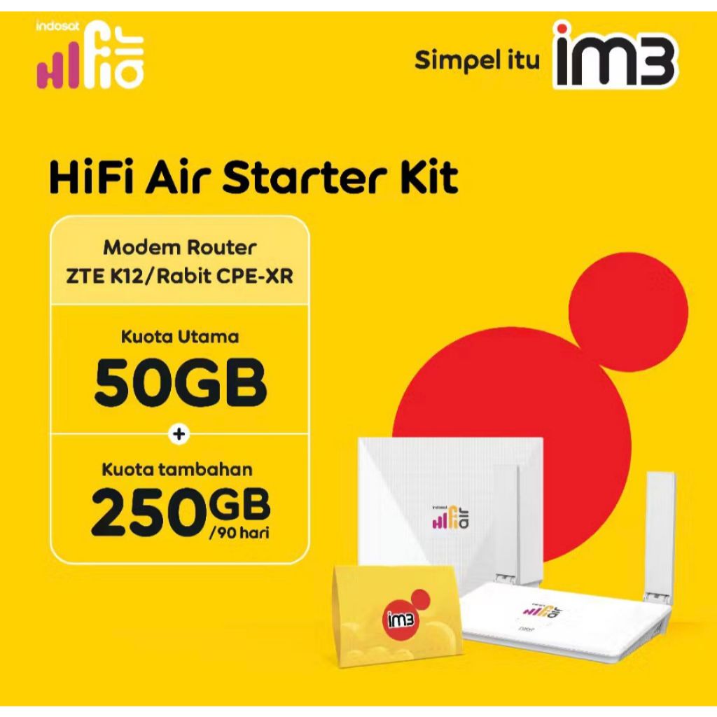 Indosat HiFi Air include Modem + SIM Card IM3