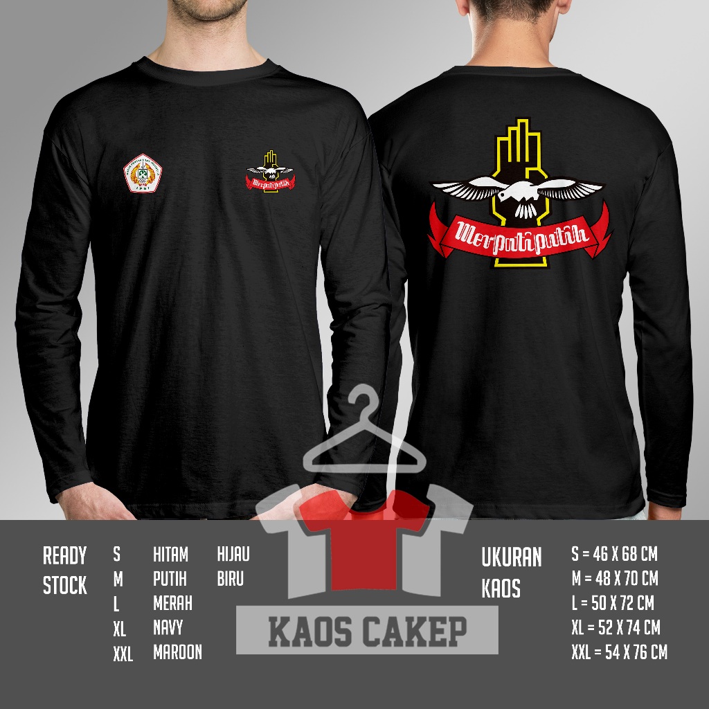 Kaos Pencak Silat Merpati Putih Indonesia Lengan Panjang Baju Distro