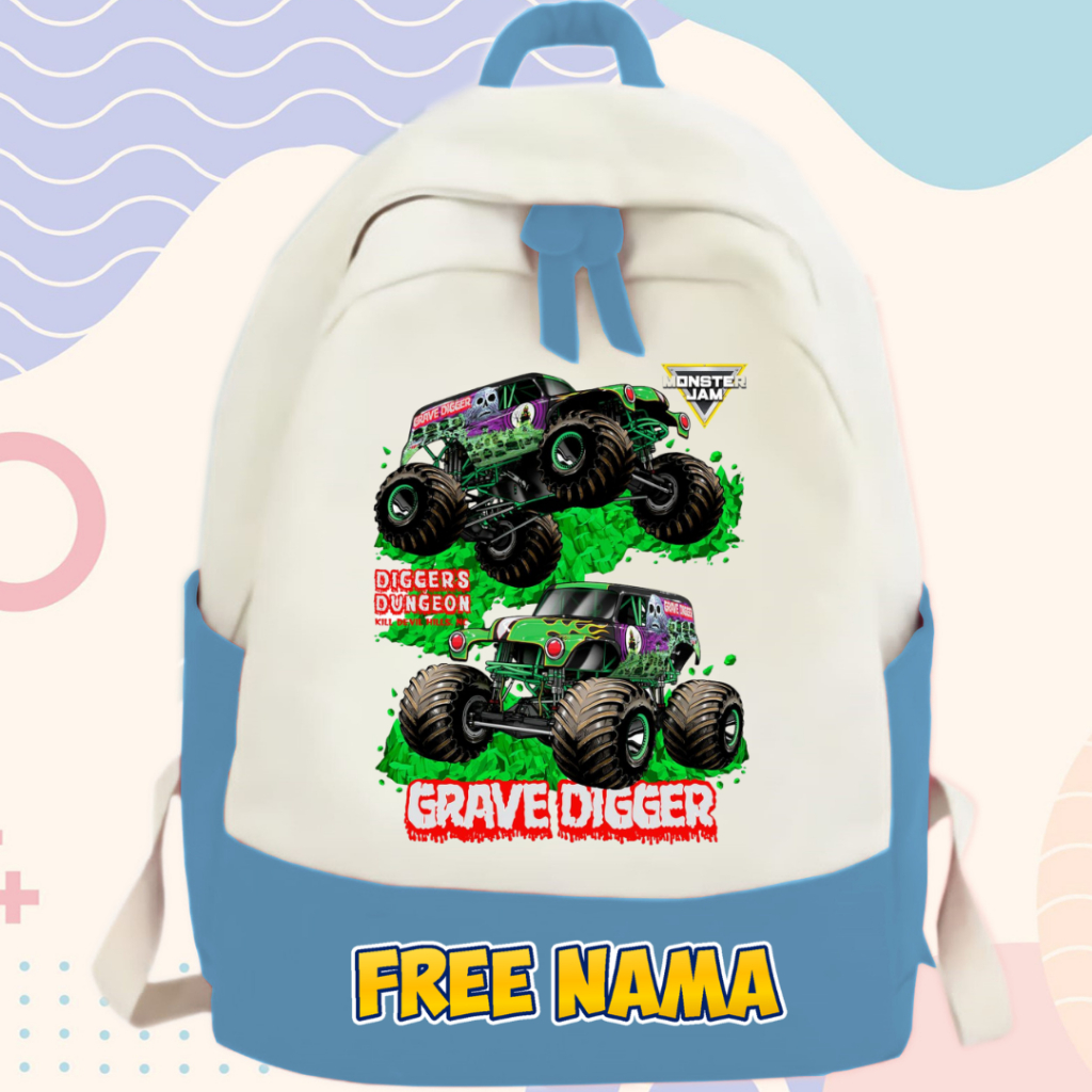 Tas Sekolah Anak Custom Nama Free