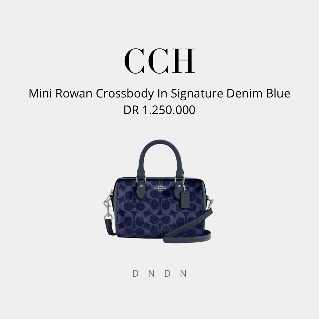 Mini Rowan Crossbody In Signature Denim Blue