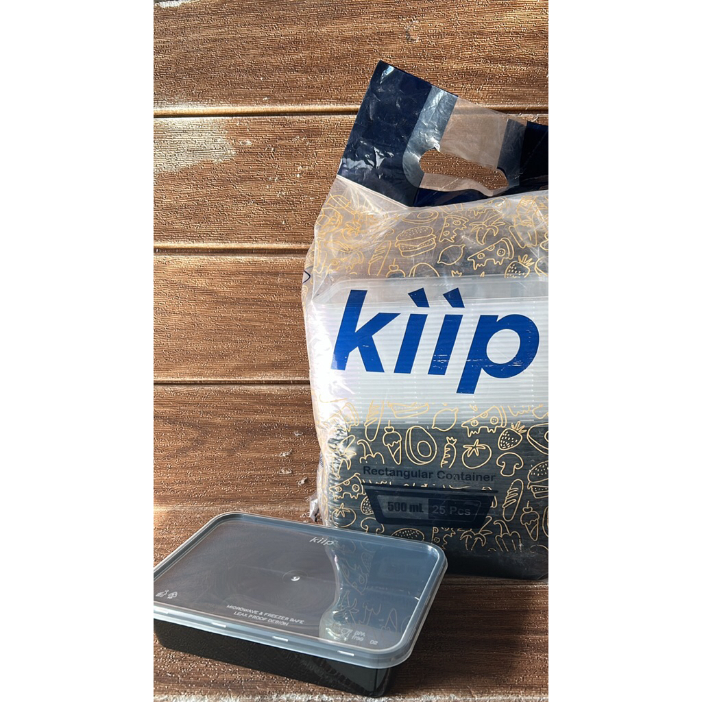 Thinwall Rectangle Kiip Hitam isi 25pcs