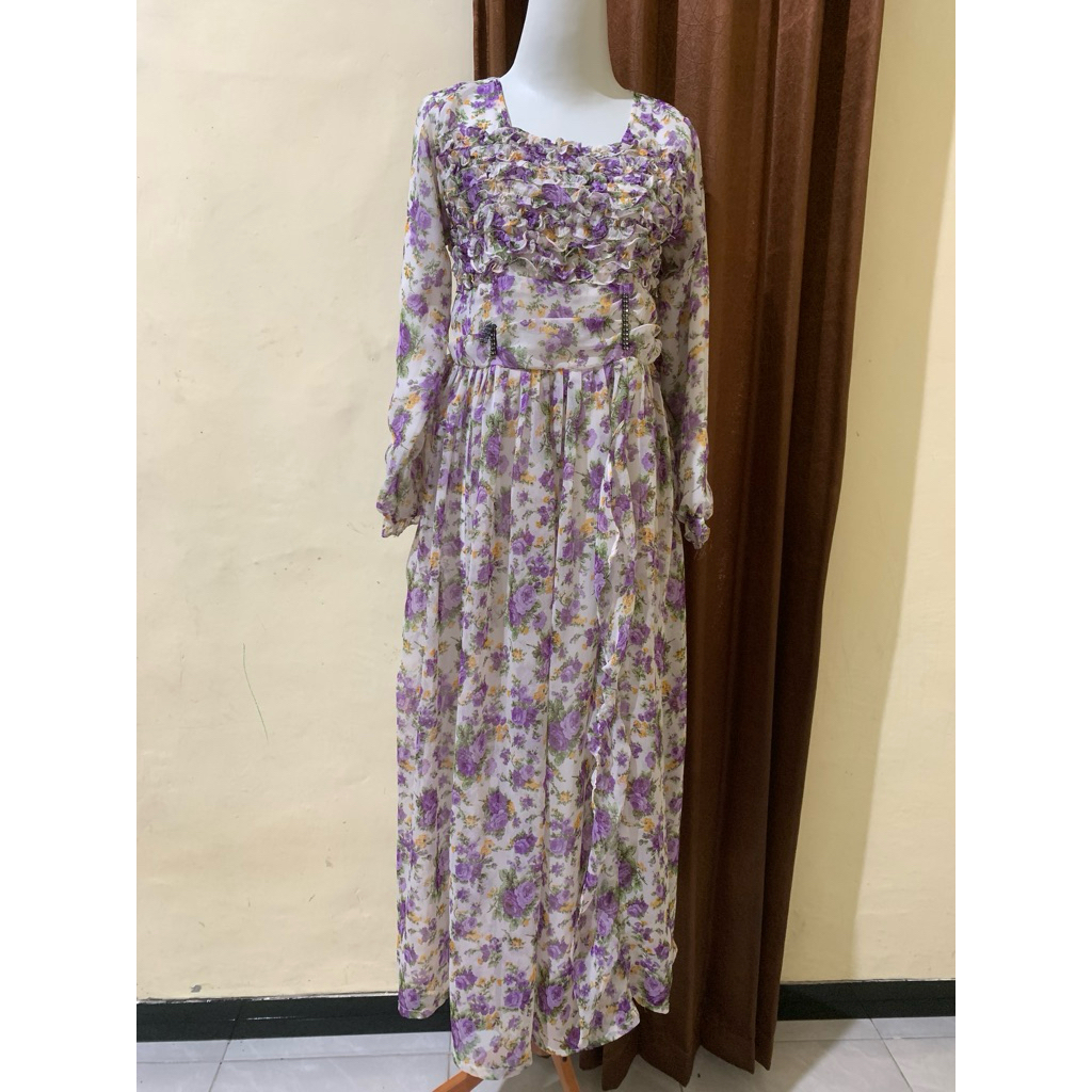 PL Gamis Wanita Murah Bahan sifon Full Furing