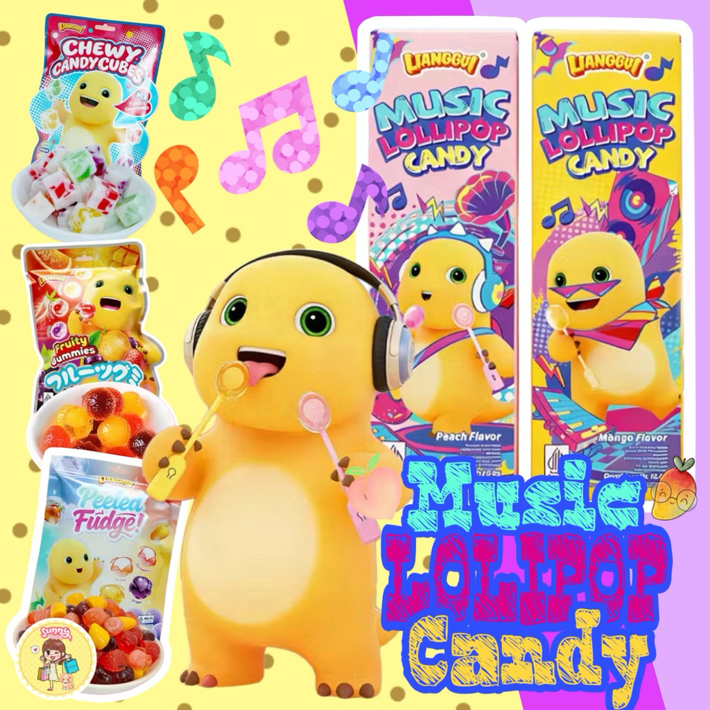 Lolipop Musik Rasa Buah Permen Kaya Vitamin C/Hadiah Ultah Anak Camilan Pesta Bentuk Kreatif/Snack A