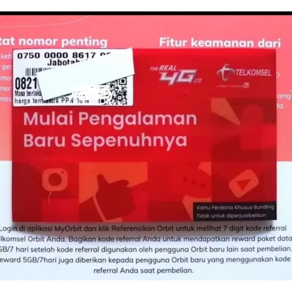 Perdana Telkomsel ORBIT khusus modem ex Orbit atau HP yang support ubah imei