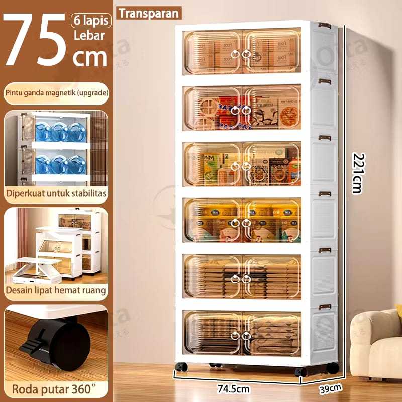 Lemari Lipat Plastik Susun/Wardrobe Storage/Lemari Plastik Baju/Lemari Pakaian Ekstra besar
