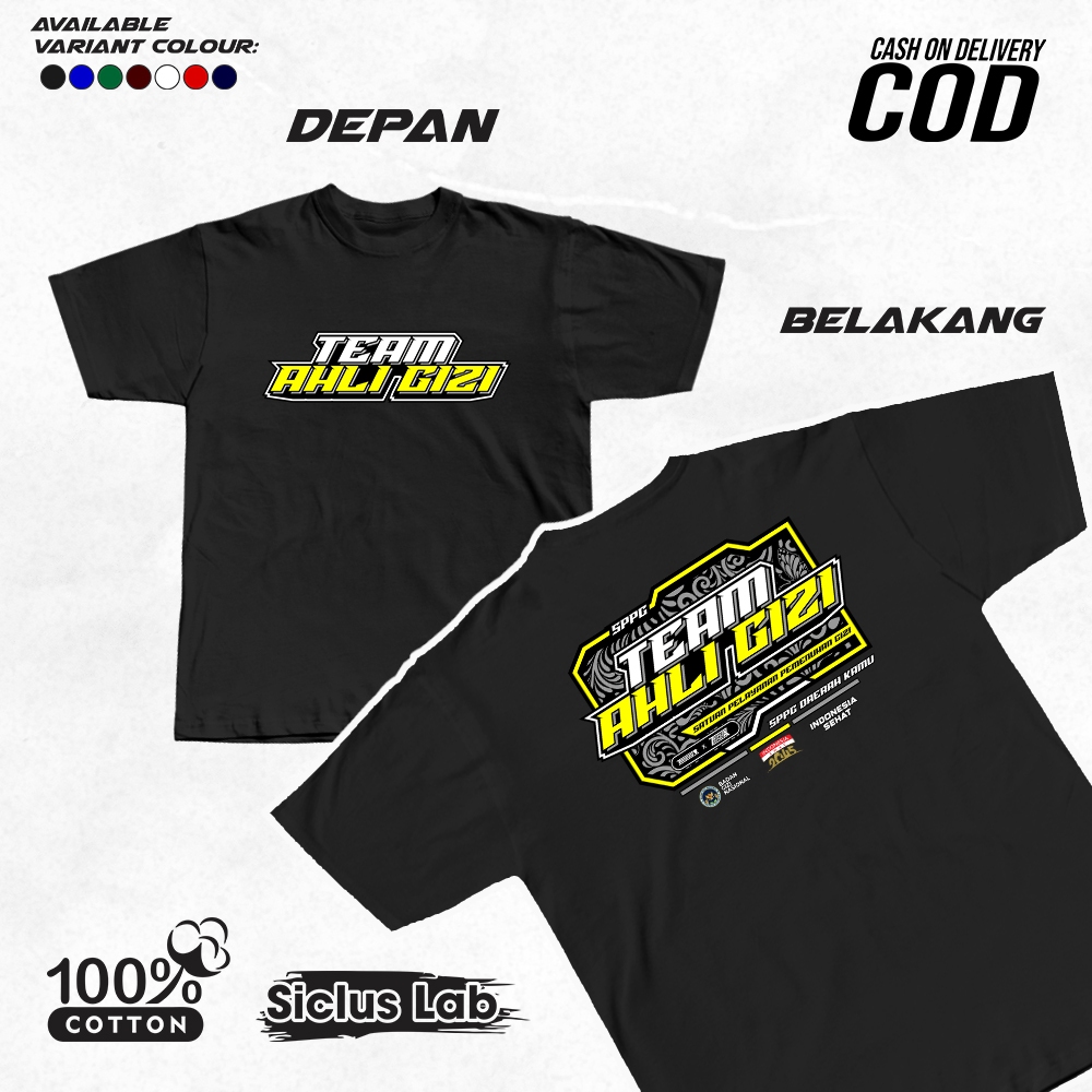 Kaos Tim Ahli Gizi MBG Kaos Distro SPPG Tim Dapur Makan Bergizi Bahan adem(tpl)