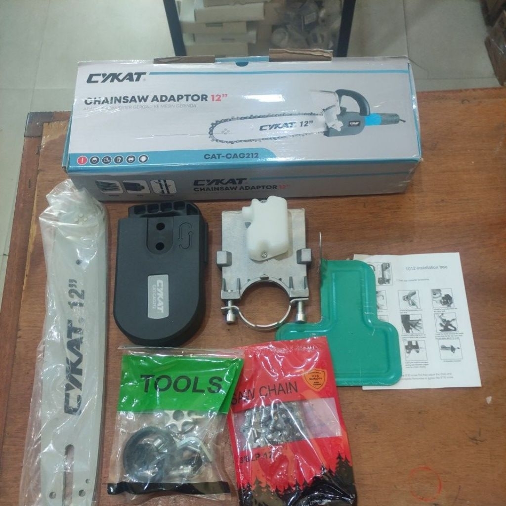 electric adaptor Chainsaw /Mini chain saw 12 inch Gergaji Potong Kayu Gerinda bitec Senso Gergaji Po