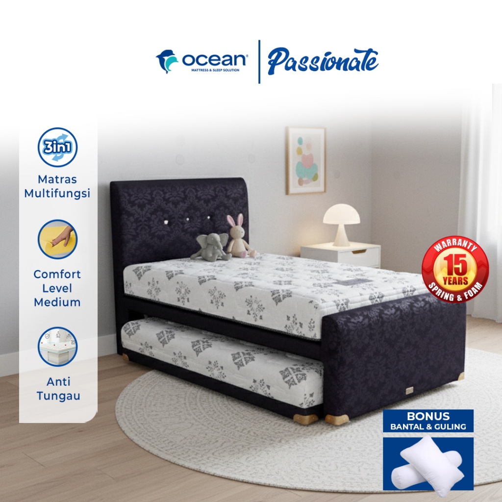 OCEAN SPRINGBED - 2 IN 1 / KASUR DORONG / MATRAS ANAK / BED DORONG 3 IN 1 PASSIONATE 120 BY OCEAN