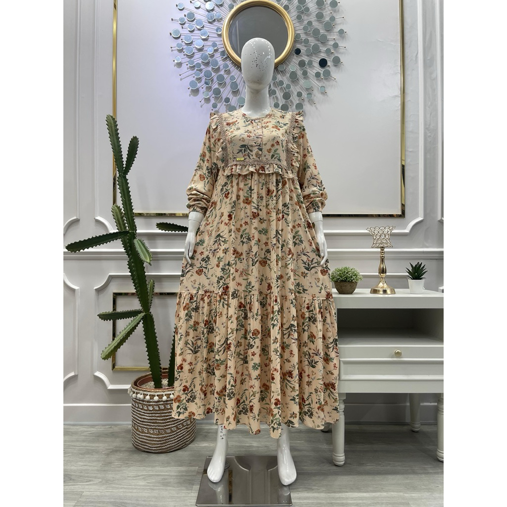 Midi rayon motif bunga by Salvina ys