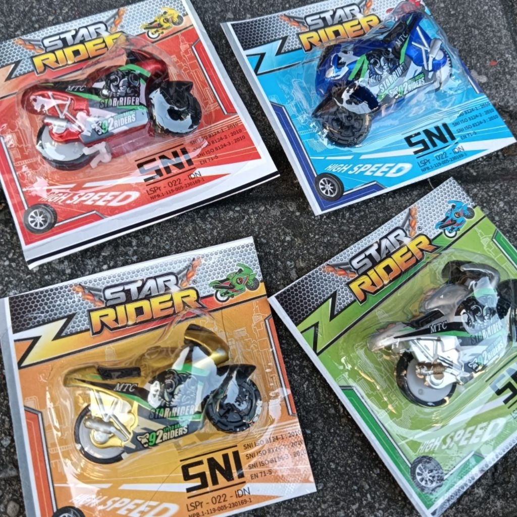 Mainan Anak Spinggo Jemping Kecil Warna Metalik Dof Miniatur Motor Gp 1pcs