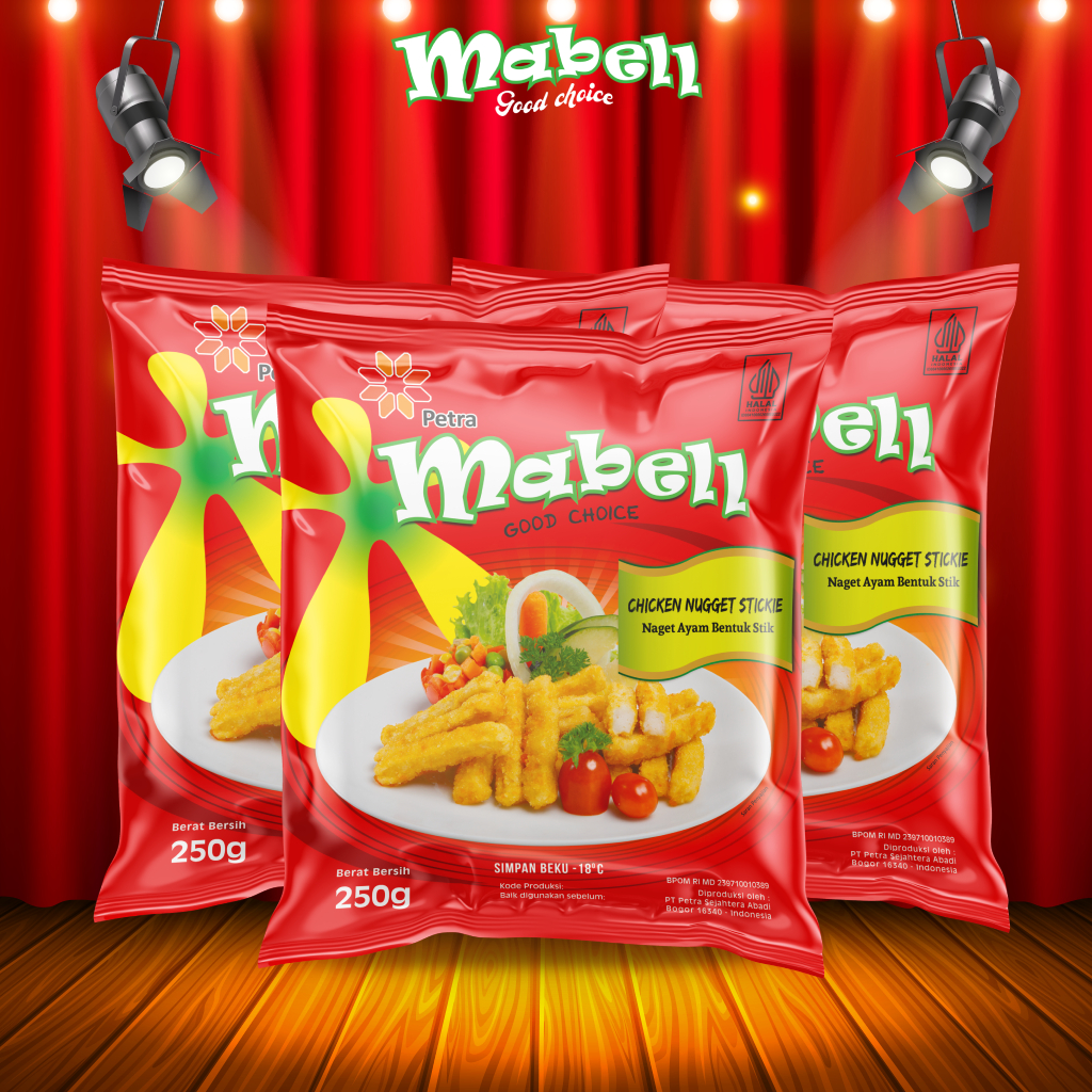 Mabell Nugget Ayam Stick 250 Gram Promo 3 PACK