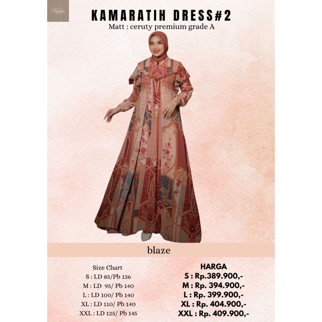 KAMARATIH DRESS STYLE 2 BY HALWA/DRESS NEW/DRESS KEKINIAN/DRESS KONDANGAN/