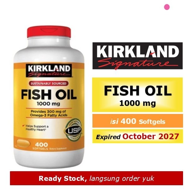 Kirkland Signature Fish Oil 1000 mg – isi 400 Softgels