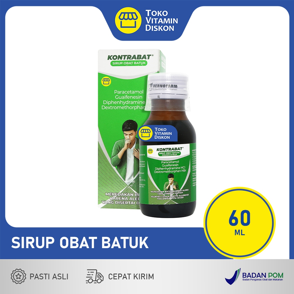 KONTRABAT 60ML |  OBAT BATUK,  BATUK KERING, BATUK BERDAHAK